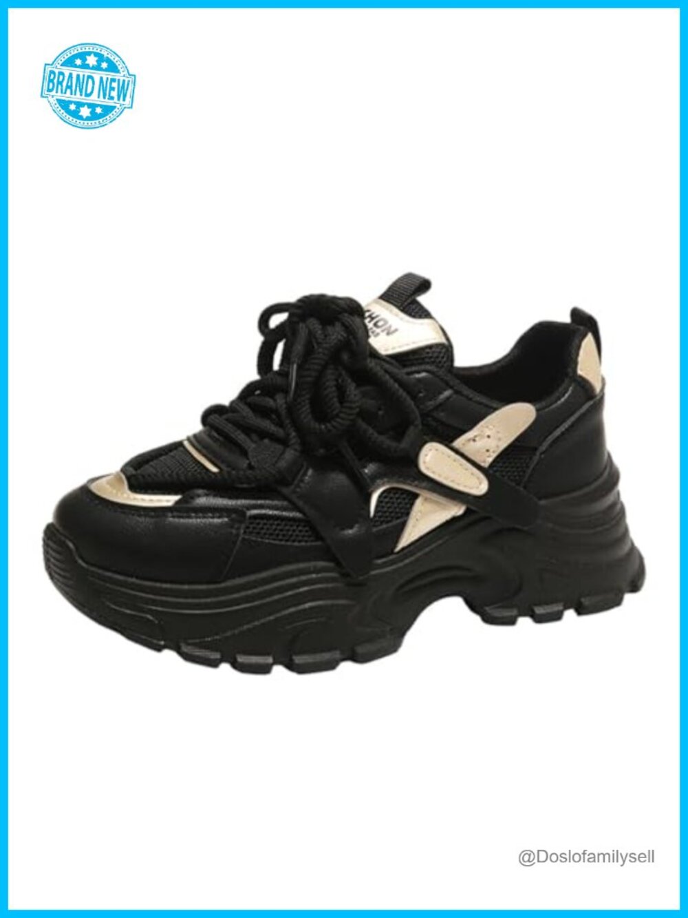 Women's Platform Walking Sneakers Mesh Cushioned Slip Resistant Lace-Up